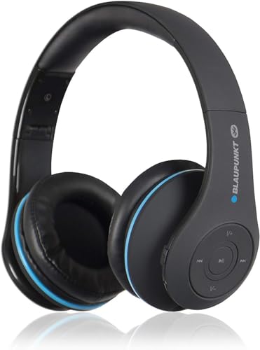 Blaupunkt HPB 20 Kabelloser Bluetooth 4.2 Stereo-Kopfhörer mit Freisprecheinrichtung/NFC/weiche On-Ear Ohrpolster/Integrierter Li-Ionen-Akku/in Schwarz