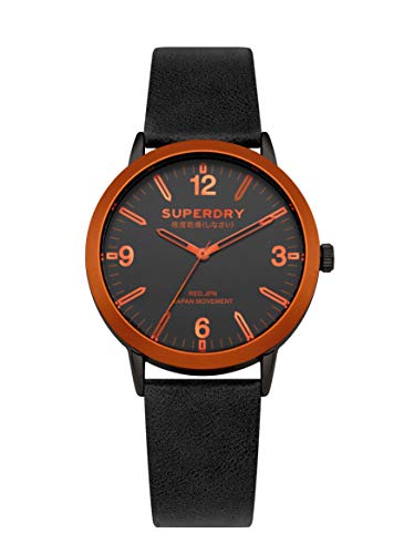 Superdry Herren Analog Quarz Uhr mit Leder Armband SYG259B
