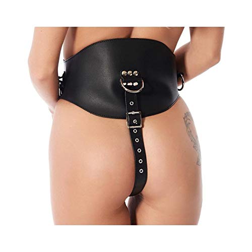 Erotic Fashion Korsett mit Dildo, schwarz Leder S Taillengürtel Komplett, 1er-Pack (1 x 1 Stück)