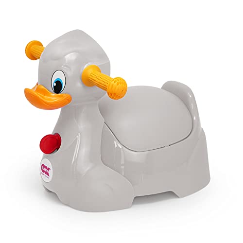 OKBABY Quack Töpfchen für Kinder mit ergonomischem Sitz, in Form von Ente - Grau