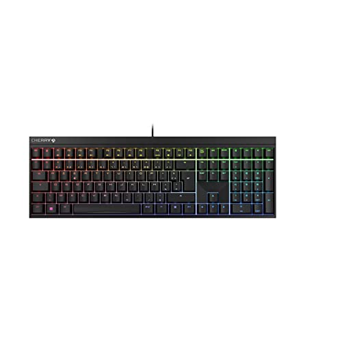 CHERRY MX 2.0S, kabelgebundene Gaming-Tastatur mit RGB-Beleuchtung, Französisches Layout (AZERTY), MX RED Switches, schwarz