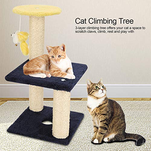 logozoe Komfortable 3 Tier Katze Klettern Waren, Durable Katze Klettern Baum, Harmlos Klettern für Home Interesse Katzen