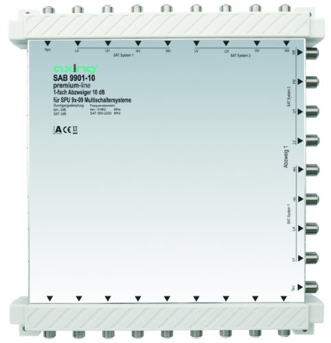 Axing SAB 9901-10 1-Fach Abzweiger (10 dB, 8x Sat / 1x terrestrisch)