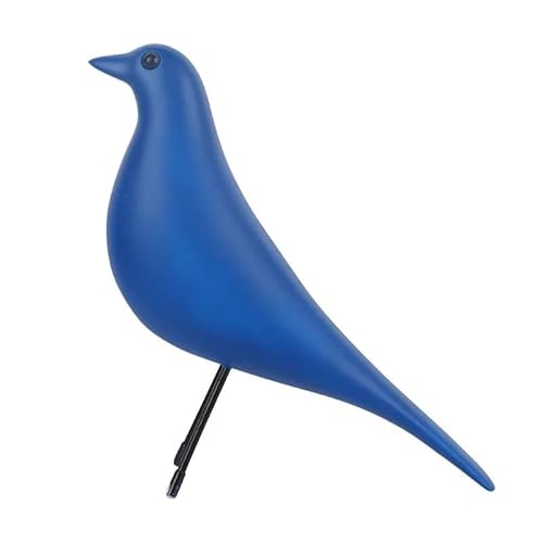 Vogelhaus Vogelhaus Dekoration, Büro Desktop Harz Taube Ornamente, Heimdekoration Vogel Skulptur Handwerk. (Color : Dark Blue)