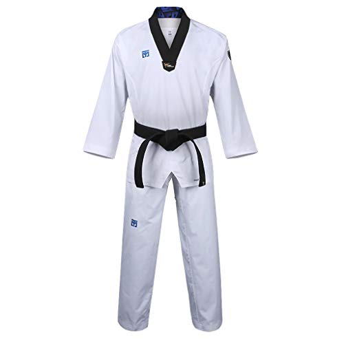 Mooto Taekwondo Extera S6 Uniform BK V-Neck Wettbewerb Dobok TKD Martial Arts MMA Judo Karate (180 (Height : 180~189cm)(5.90~6.20ft))