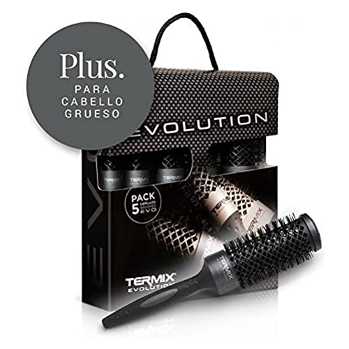 Termix Evolution PLUS Paketformat-Thermo-Rundbürste mit Speziellen Borsten für dickes Haar