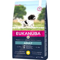Eukanuba Premium Hundefutter für mittelgroße Hunde, Trockenfutter mit Huhn (1 x 3 kg)