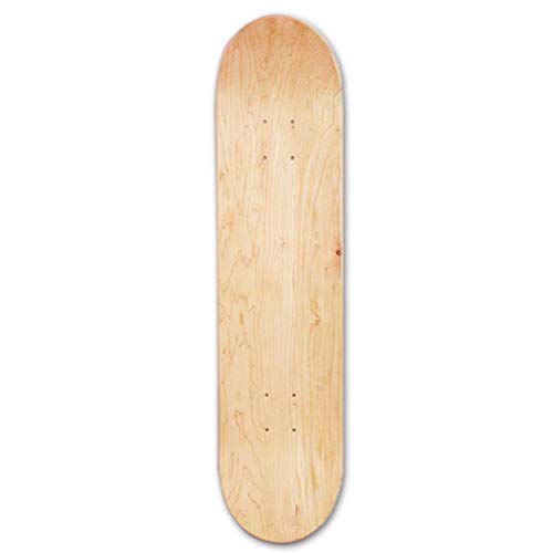 Schildeng 20,3 cm 8-lagige Skateboards Pro Blank Skate/Art Deck, Ahornblank Double Concave Skateboards Natural Skateboards Deck Holz Ahorn