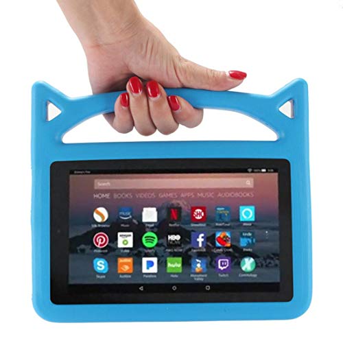 Liqiqi Schutzhülle für Amazon Kindle Fire HD 8 Kids Silikon Case Schutzhülle Stoßfest blau
