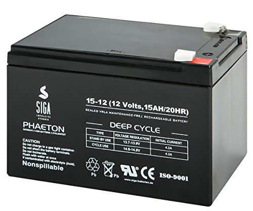 AGM Batterie 15AH - 12V Phaeton deep Cycle Akku