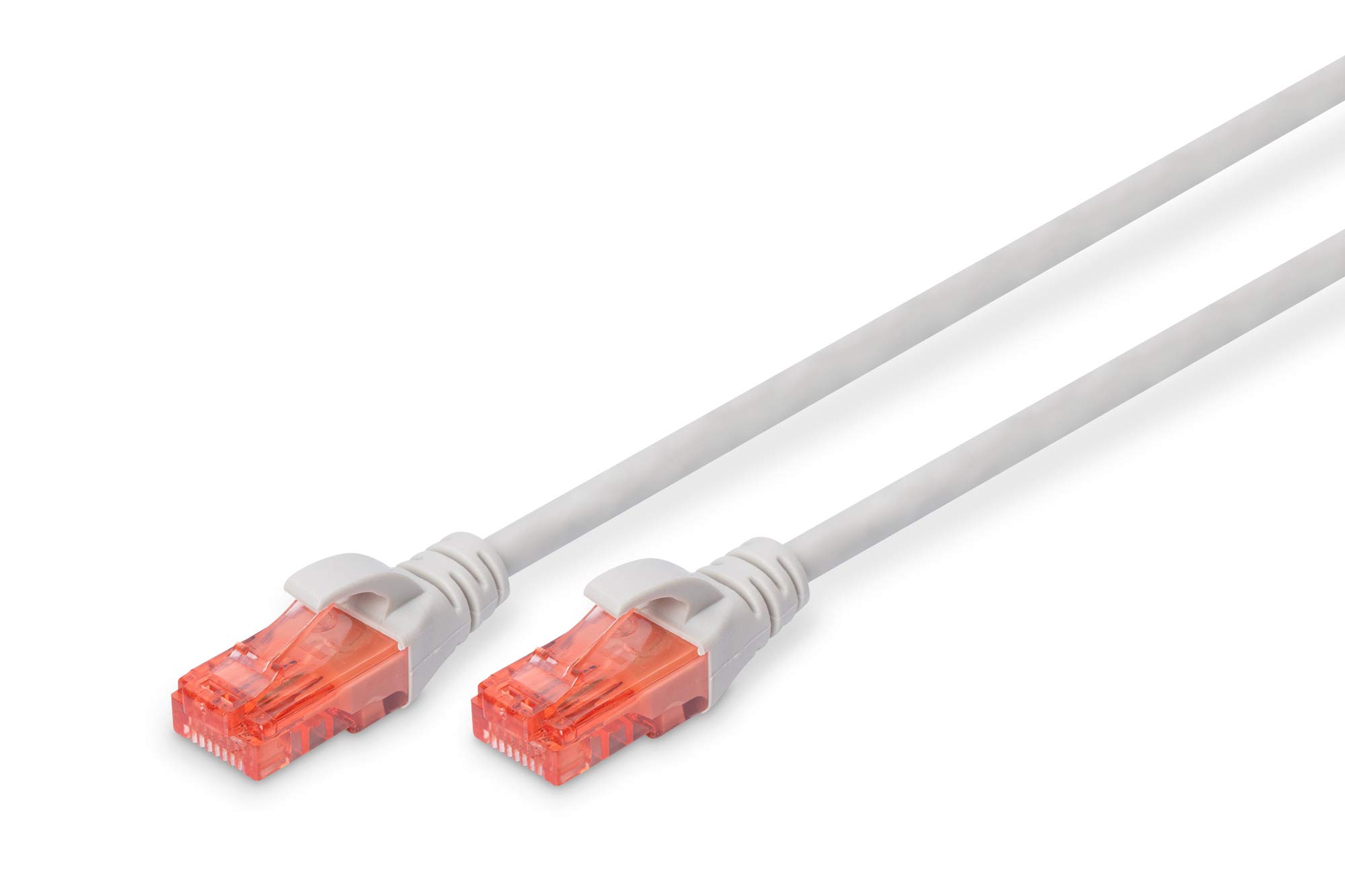 DIGITUS LAN Kabel Cat 6 - 30m - RJ45 Netzwerkkabel - UTP Ungeschirmt - Kompatibel zu Cat-6A & Cat-5e - Grau