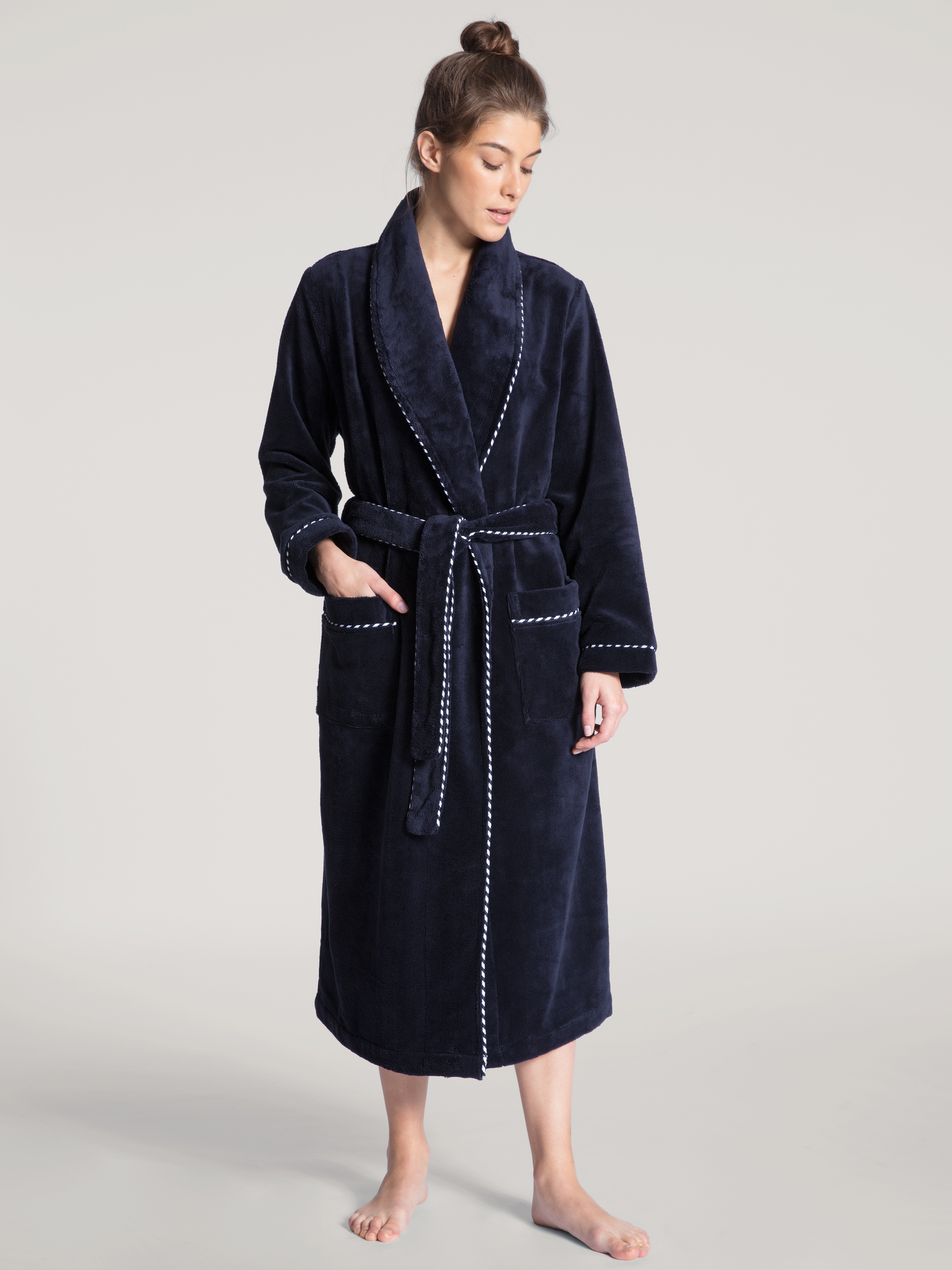 CALIDA Damen Cosy Shower Pyjamaset, Dark Lapis Blue, 44-46
