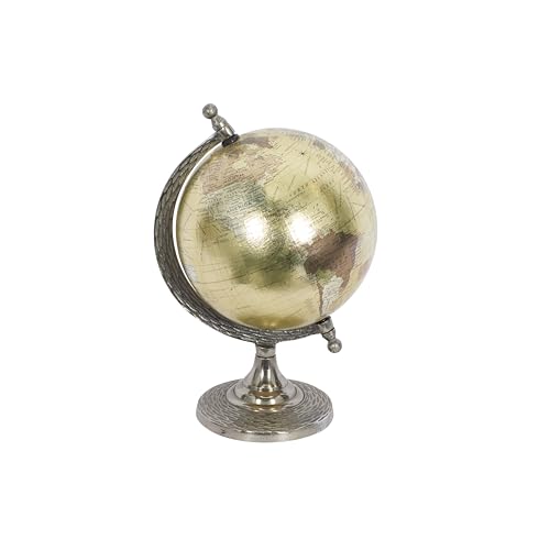 Deco 79 68846 eleganten und einem Metall PVC Globe, 17,8 cm W x 25,4 cm H