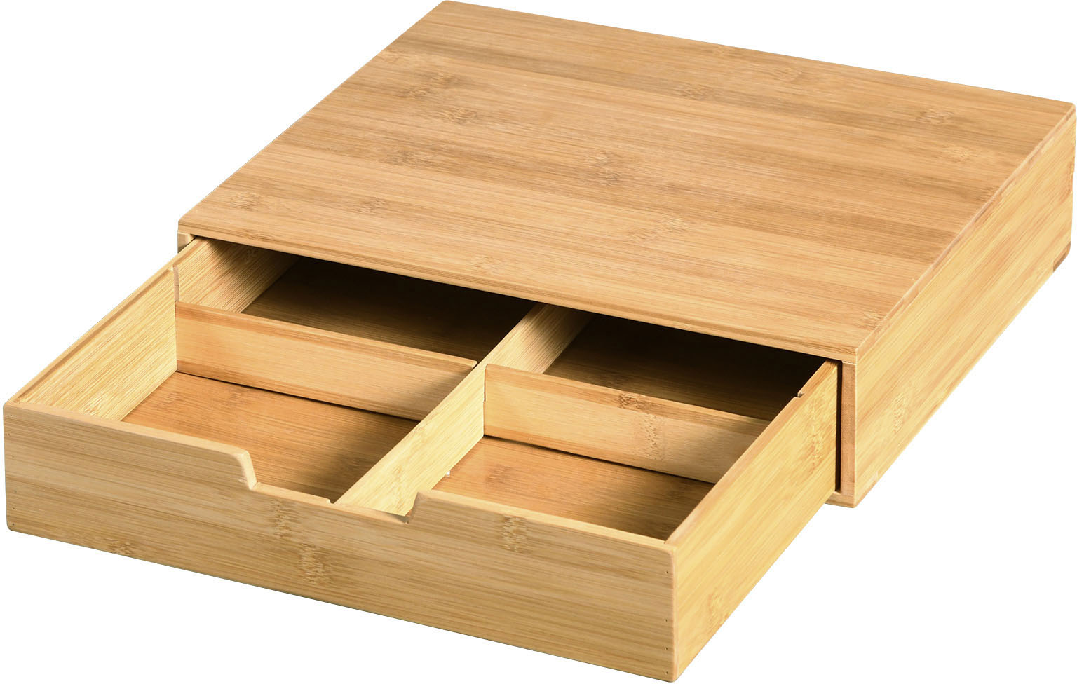 KESPER for kitchen & home Teebox, (1 tlg.), mit herausziehbarer Schublade, aus FSC-zertifiziertem Bambus