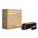 FIBARO Door Windows Sensor 2 / Z-Wave Plus Türfenster und Temperatursensor,, Dunkelbraun, FGDW-002-7