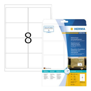 HERMA Folienetikett 8331 99,1x67,7mm weiß 200 St./Pack.