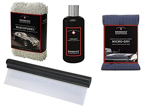 SWISSVAX SWIZÖL Car Wash Kit Profi-Set Waschpudel, Car Bath, Micro Dry, Hydralip