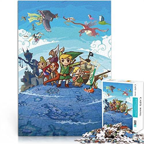 Erwachsene Kinder Puzzle 1000 Teile Puzzle The Legend of Zelda Puzzle einfache Puzzles Brave Warrior Spielszene Puzzle Lernspiele Spielzeug Familie Dekoration 75x50cm