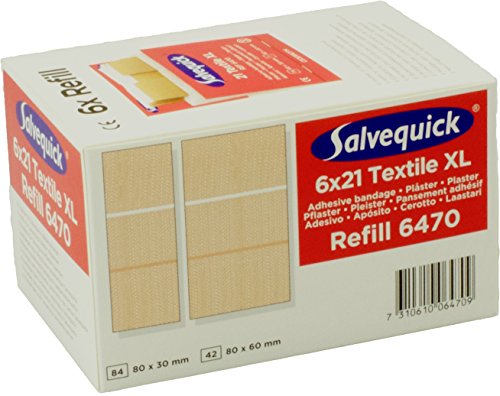 Salvequick Pflasterspender und refill - verschiedene Sorten (Karton á 6 refills, dunkelorange (Stripe elastisch XL) - Ref. 6470)