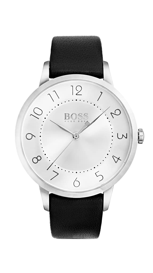BOSS Damen Datum klassisch Quarz Uhr mit Leder Armband 1502408