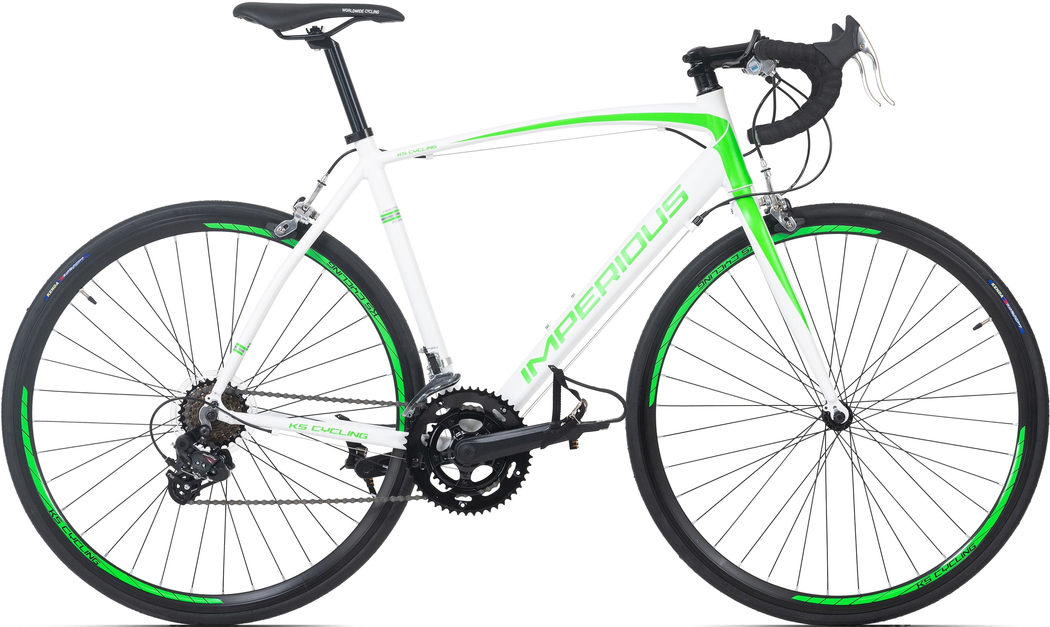 Rennrad 28'' Imperious weiß-grün RH 53 cm KS Cycling