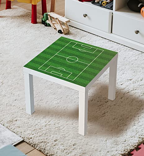 MyMaxxi | selbstklebende Tischfolie blasenfrei verkleben Fußballfeld Fussball Spielfolie kompatibel mit IKEA Lacktisch 50 x 50cm Aufkleber Sticker Kinderzimmer Spieltisch Brettspiele
