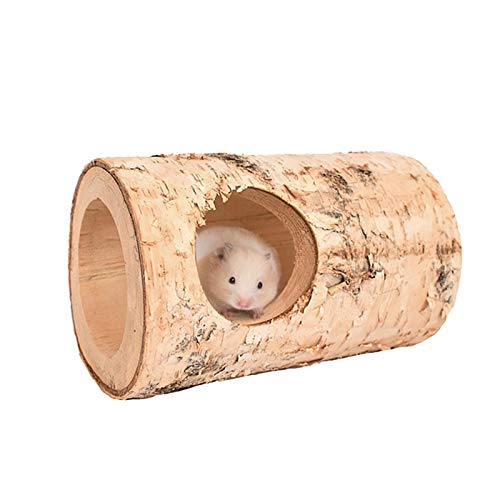 mementoy Holz Tunnel Natürliches Kauspielzeug Für Haustier Zwerg Hamster Ratte Rennmaus Mäuse Chinchilla Meerschweinchen Eichhörnchen Kleintier