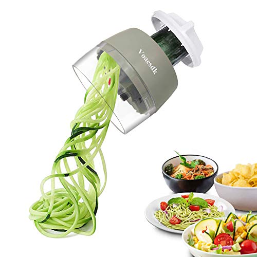 Werpower Voaesdk Handheld Spiralizer Vegetable Slicer,4 in 1 Heavy Duty Veggie Spiralizer Zucchini Spaghetti Maker,Vegatable Spiral.