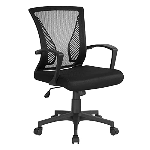 Yaheetech Bürostuhl Schreibtischstuhl ergonomischer Drehstuhl Chefsessel höhenverstellbar Sportsitz Mesh Netz Stuhl