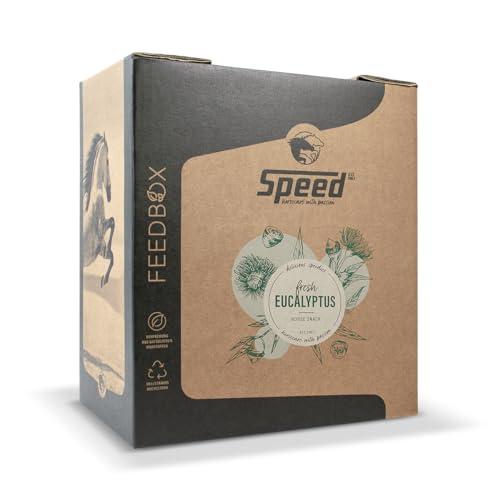 Speed Delicious speedies Eucalyptus -FEEDBOX, 8 kg, Superleckeres Ergänzungsmittel mit Eukalyptus Geschmack für Dein Pferd