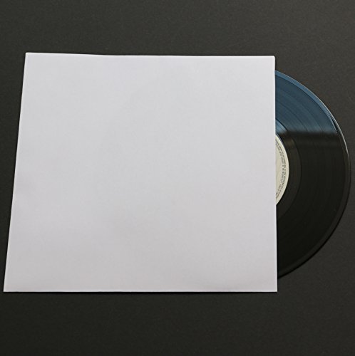 300 St. Single 7" Deluxe Innenhüllen 180x180 mm reinweiß ohne Mittelloch für Vinyl Schallplatten ungefüttert 90 gr Papier