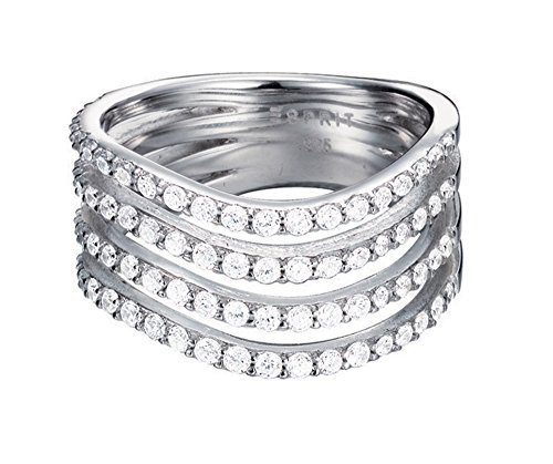 Esprit damen ring silber zirkonia gleaming esrg92823a1, ringgröße: 54 (17.2 mm Ø)