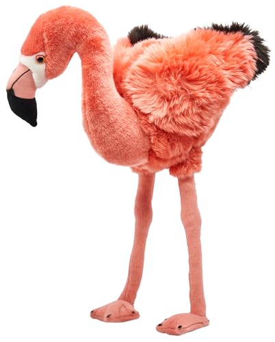 Uni-Toys - Flamingo rosa, stehend - 46 cm (Höhe) - Vogel - Plüschtier, Kuscheltier