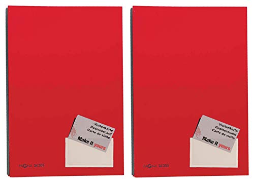 Pagna Unterschriftsmappe, 20-teilig, mit Color-Einband und dehnbarem Rücken (2X Rot)