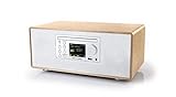 Micro System, CD-Player, DAB FM PLL Radio, Bluetooth, MUSE - (M-695 DBT) LCD-Display, NFC-Auto-Pairing-Funktion, 60 Watt, Weiss