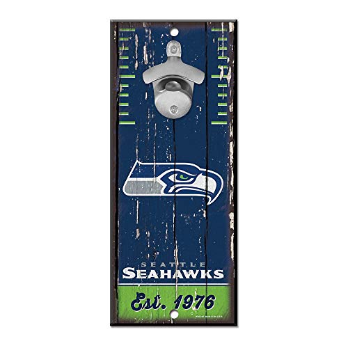 WinCraft Seattle Seahawks NFL Schild mit Flaschenöffner