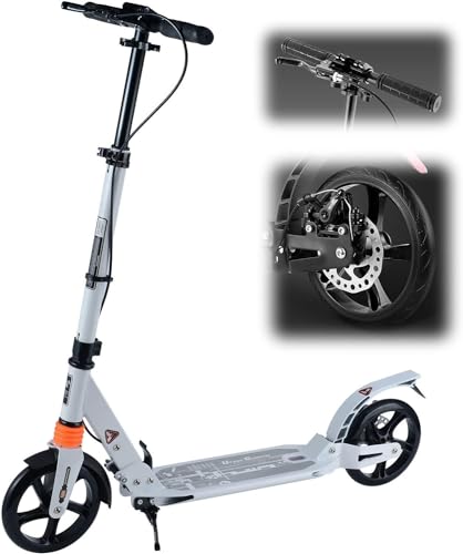 Big Wheel Scooter Tretroller Erwachsene, City Roller Kinder 10 Jahre, Klappbar Cityroller, Höhenverstellbar Kickboard, 150 Kg Tragkraft, Mit Stoßdämpfer 1