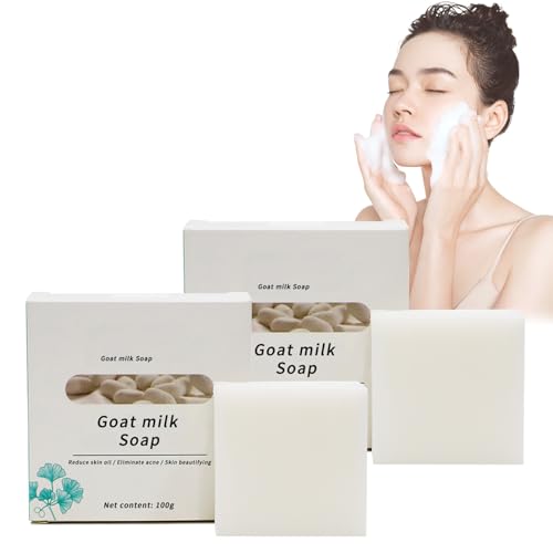 Sumzg Collagen Milk Whitening Soap,Collagen Milk Whitening Soap,Silk Protein Skin Repair Soap,Exfoliating and Brightening Soap,for DullUneven Skin, Smooth And Soft Complexion (2 Pcs)