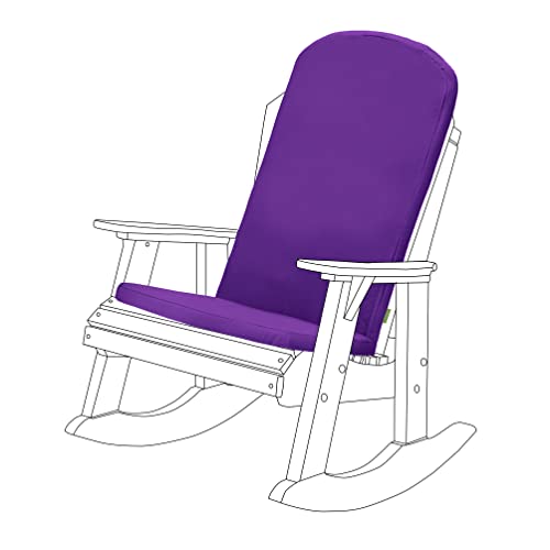 Gardenista Garten Premium Adirondack-Stuhl Sitzkissen | Bänder zum Festbinden | gefüllt mit Polyester| wasserabweisender Bezug mit Reißverschluss | Weich langlebig und bequem (Lila)