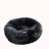 CNAJOI-TDFY Donut Beruhigendes Haustierbett, rund, waschbar, flauschig, Plüsch, für Welpen, warm und weich, gemütlich, Anti-Schutz