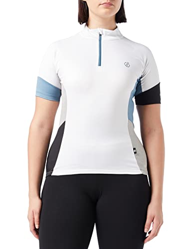 Dare 2b Compassion II Jersey Damen-Radsport-T-Shirt Q-Wic Plus leichtes Material mit geruchsabweisenden und reflektierenden Druckdetails - halber Belüftungsreißverschluss - Sport-T-Shirt