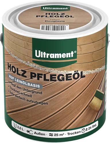 Ultrament Pflege Öl für Holz, Möbel und Holzböden - Schnell trocken und kein kleben - Tolle Pflege und Schutz (Anthrazit)