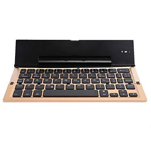 Minitastatur, Bluetooth-Falttastatur, quadratische Tastatur mit Ständer, Multifunktionstastatur, ultradünnes Design, Aluminiumlegierungsmaterial, verschleißfest und langlebig