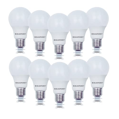 Blaupunkt LED E27 - Classic A60-6W - Entspricht 48W Lampe - 600 Lumen - 4000K Natürliches Weiß - Energiesparlampe/Energieklasse A+ - Kostensparend - 10pack