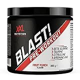 XXL Nutrition - Blast! Pre Workout Pulver - Fruit Punch - Pre-Workout Booster mit Koffein - 300 Gramm