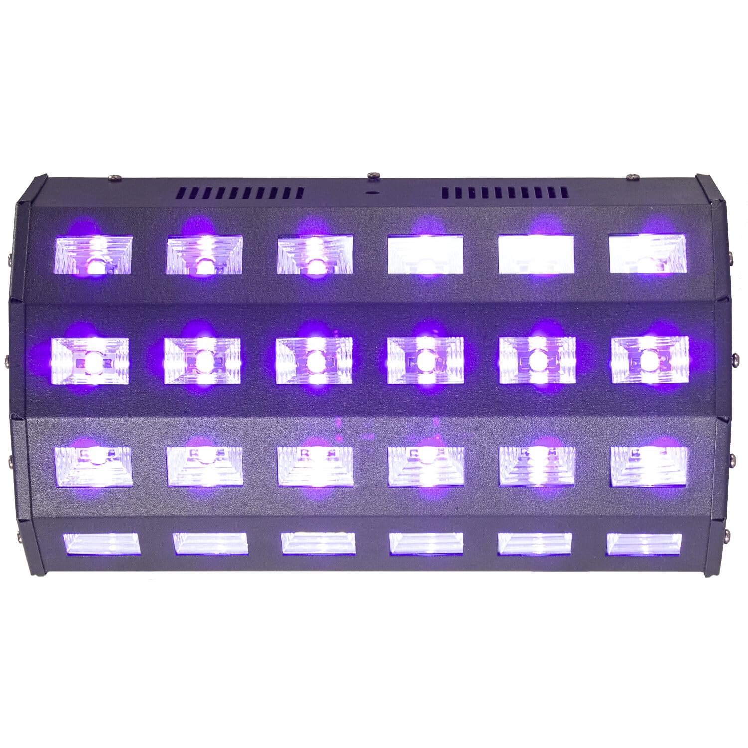 Ibiza - LED-UV24 - UV-Effektlampe mit 24 LEDs zu je 3W, Schwarzlicht - Schwarz