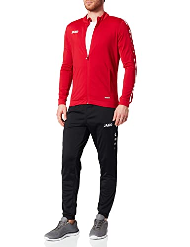 JAKO Herren Striker 2.0 Trainingsanzug Polyester, Chili rot/Weiß, XL