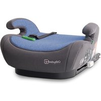babyGO Sitzerhöhung Bursa IV nach neuer I-Size Norm - Kindersitzerhöhung mit verstellbarem Isofix - Kindersitz/Autositz für Kinder (125-150 cm) Blau