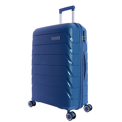 Don Algodon - Mittelgroßer Koffer mit 4 Rollen mit 360 Grad - Reisekoffer 65 cm - Mittlere Reisekoffer aus Polypropylen - Mittlere Koffer - Robuste Reisekoffer mit Zahlenschloss, blau, 65x44x24 cm,