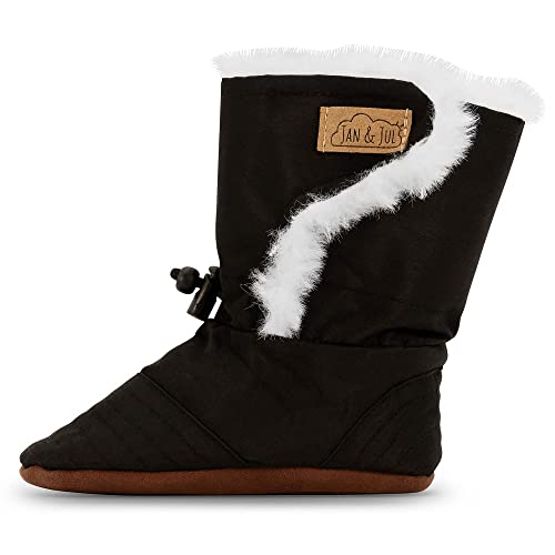 Jan & Jul Toddler Winter Boots for Girls and Boys with Fur Lining (Black, Size: Large Toddler)